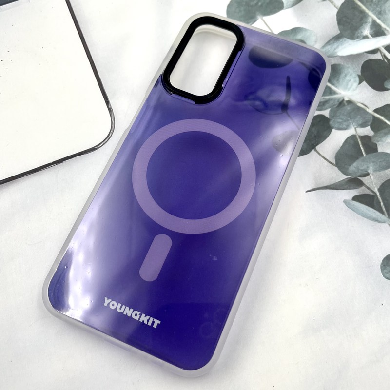 قاب گوشی Galaxy A14 سامسونگ Youngkit Case طرح مگ سیف Magsafe ایربگ دار لنز برجسته بنفش کد 250386 - Image 2