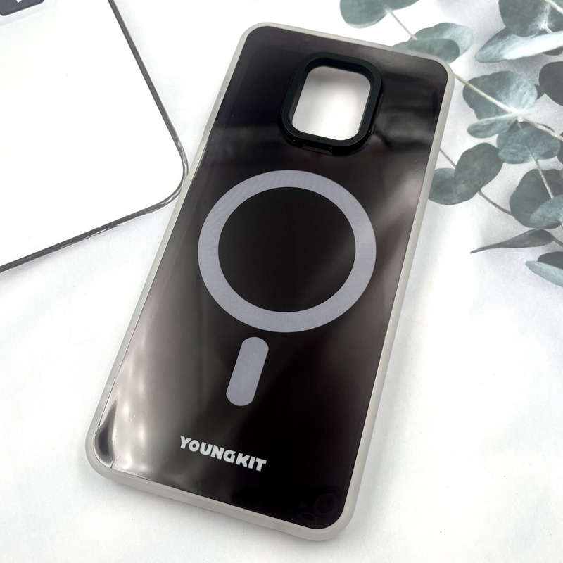 قاب گوشی Redmi Note 9S / Redmi Note 9 Pro شیائومی Youngkit Case طرح مگ سیف Magsafe ایربگ دار لنز برجسته مشکی کد 252224 - Image 2