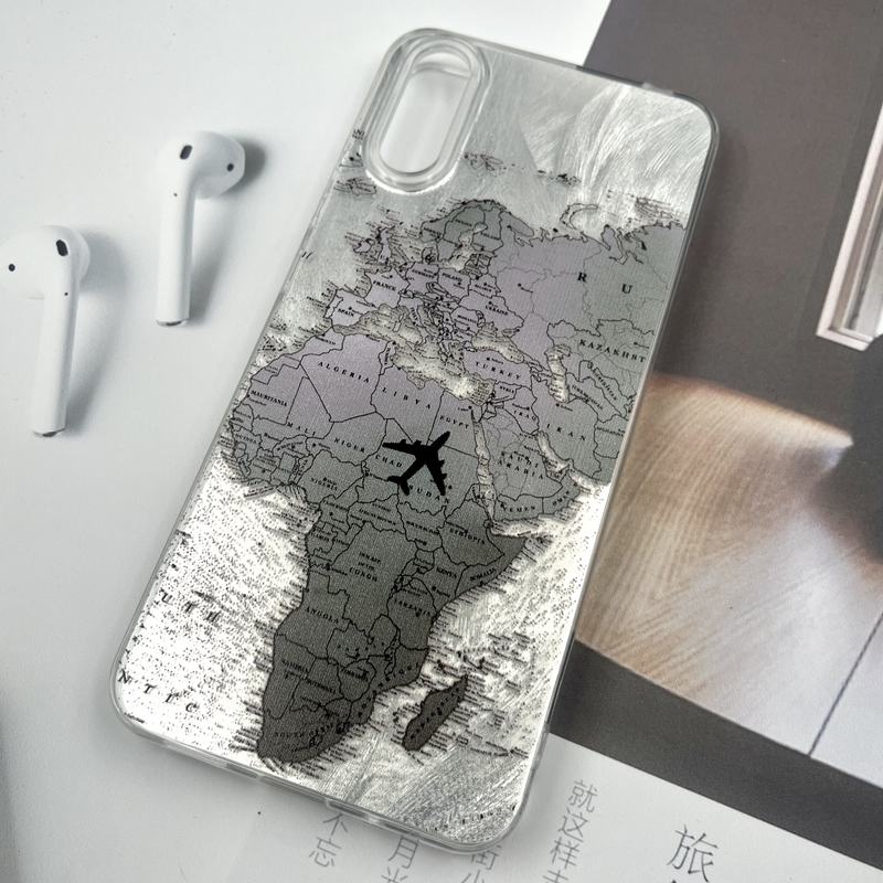قاب گوشی Redmi 9A / Redmi 9AT / Redmi 9A Sport شیائومی Silver Art ضد ضربه Brush طرح World Fly کد 254711 - Image 2