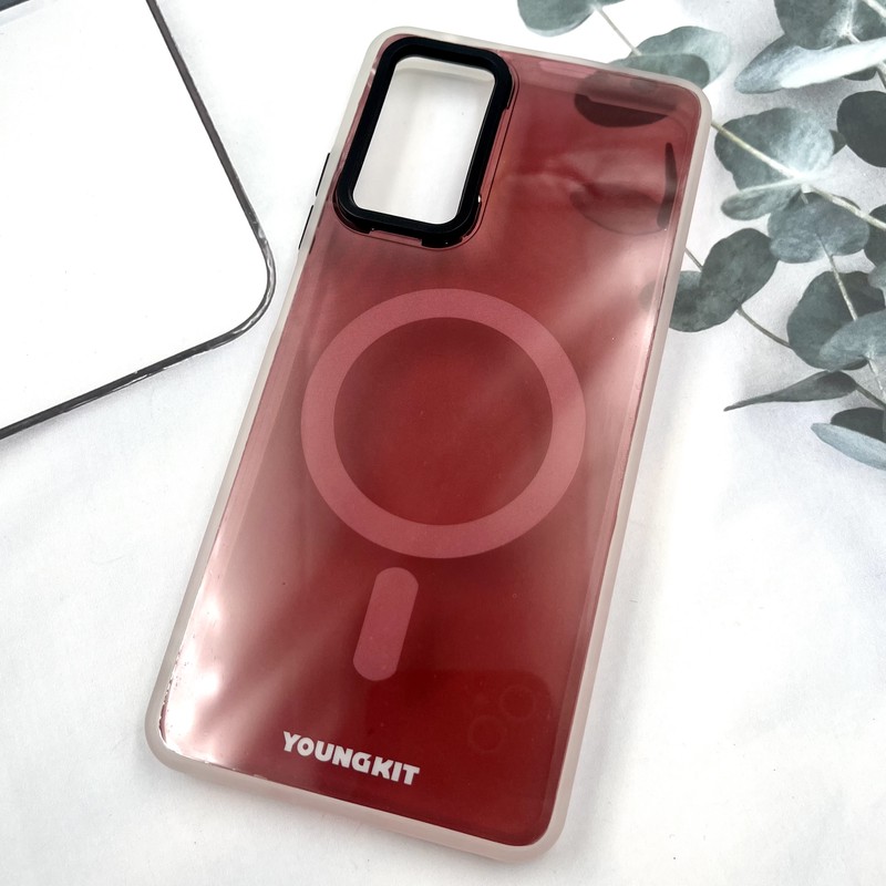 قاب گوشی Redmi Note 11 Pro / Redmi Note 12 Pro 4G شیائومی Youngkit Case طرح مگ سیف Magsafe ایربگ دار لنز برجسته گلبهی کد 255225 - Image 2