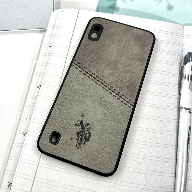 قاب گوشی Galaxy A10 سامسونگ Polo Cover چرم طرح دوخت پولو محافظ لنز دار تیتانیوم کد 267947 - Image 2