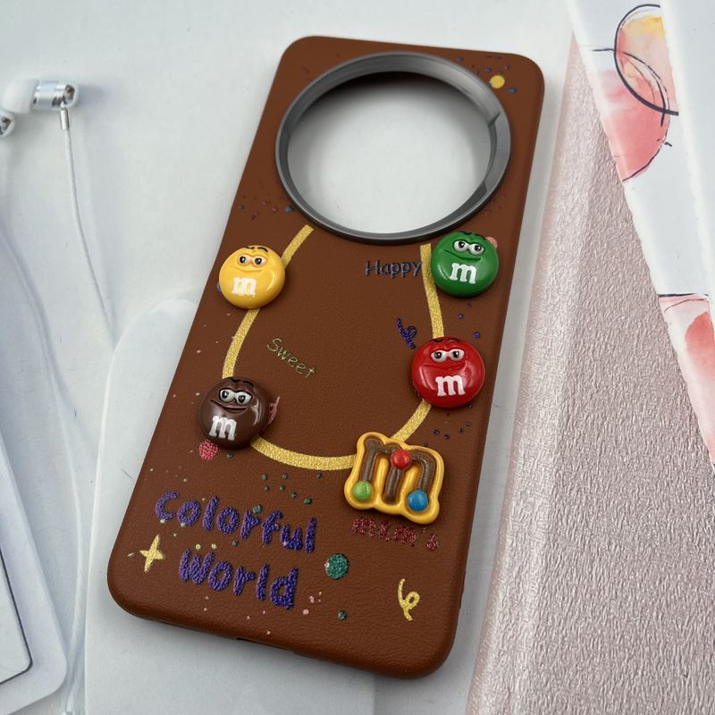 قاب گوشی Redmi 14C / Redmi A4 / Poco C75 شیائومی سیلیکونی Playful Case سیلیکونی عروسک برجسته لنز برجسته عسلی کد 303801 - Image 2