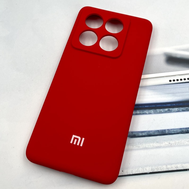 قاب گوشی Xiaomi 14T Pro شیائومی سیلیکونی پاک کنی اورجینال داخل پارچه ای محافظ لنز دار رنگ قرمز کد 347748 - Image 2