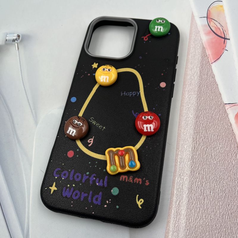قاب گوشی iPhone 16 Pro Max آیفون سیلیکونی Playful Case سیلیکونی عروسک برجسته لنز برجسته مشکی کد 369065 - Image 2