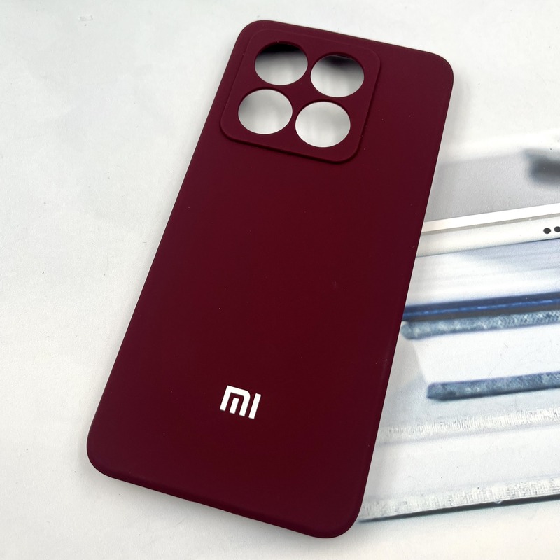 قاب گوشی Xiaomi 14T شیائومی سیلیکونی پاک کنی اورجینال داخل پارچه ای محافظ لنز دار رنگ زرشکی کد 382141 - Image 2