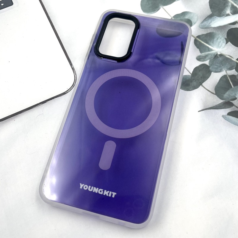 قاب گوشی Galaxy A13 4G / Galaxy A04S سامسونگ Youngkit Case طرح مگ سیف Magsafe ایربگ دار لنز برجسته بنفش کد 400837 - Image 2