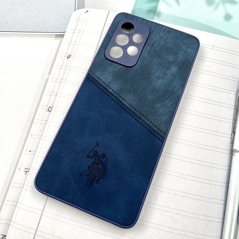 قاب گوشی Galaxy A52 / Galaxy A52S سامسونگ Polo Cover چرم طرح دوخت پولو محافظ لنز دار سرمه ای کد 416595 - Image 2