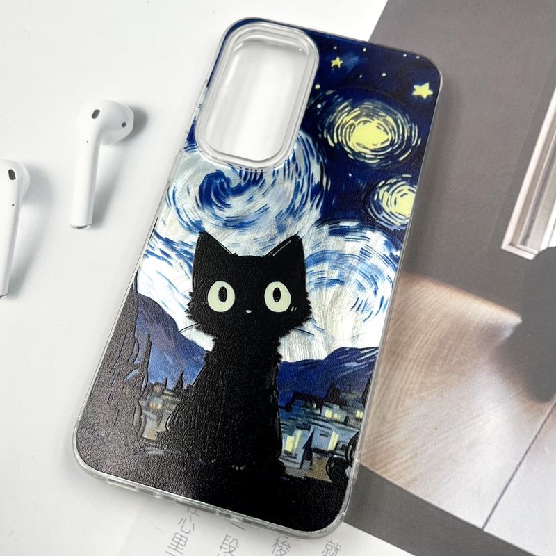 قاب گوشی Galaxy A35 سامسونگ Silver Art ضد ضربه Brush طرح ونگوگ کد 420973 - Image 2