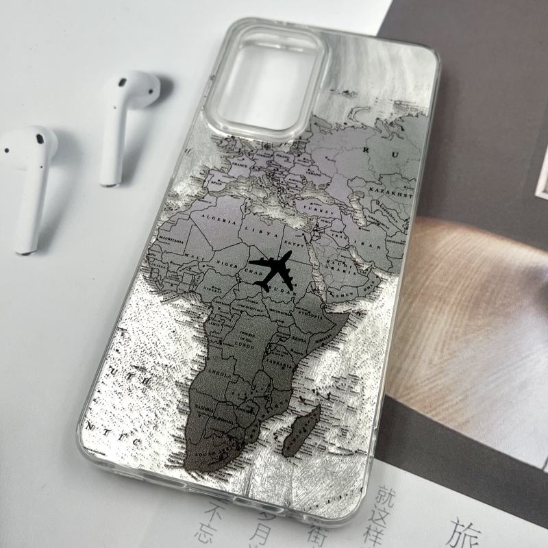 قاب گوشی Galaxy A52 / Galaxy A52S سامسونگ Silver Art ضد ضربه Brush طرح World Fly کد 425828 - Image 2