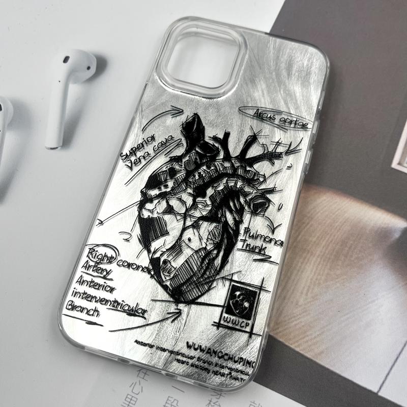 قاب گوشی iPhone 11 Pro آیفون Silver Art ضد ضربه Brush طرح قلب کد 442678 - Image 2