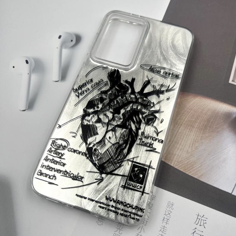 قاب گوشی Galaxy A36 / A56 سامسونگ Silver Art ضد ضربه Brush طرح قلب کد 454179 - Image 2