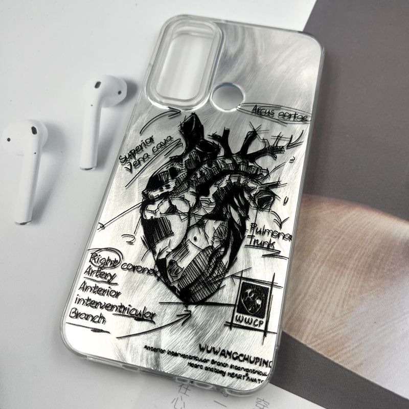 قاب گوشی Redmi Note 8 / Redmi Note 8 2021 شیائومی Silver Art ضد ضربه Brush طرح قلب کد 454919 - Image 2