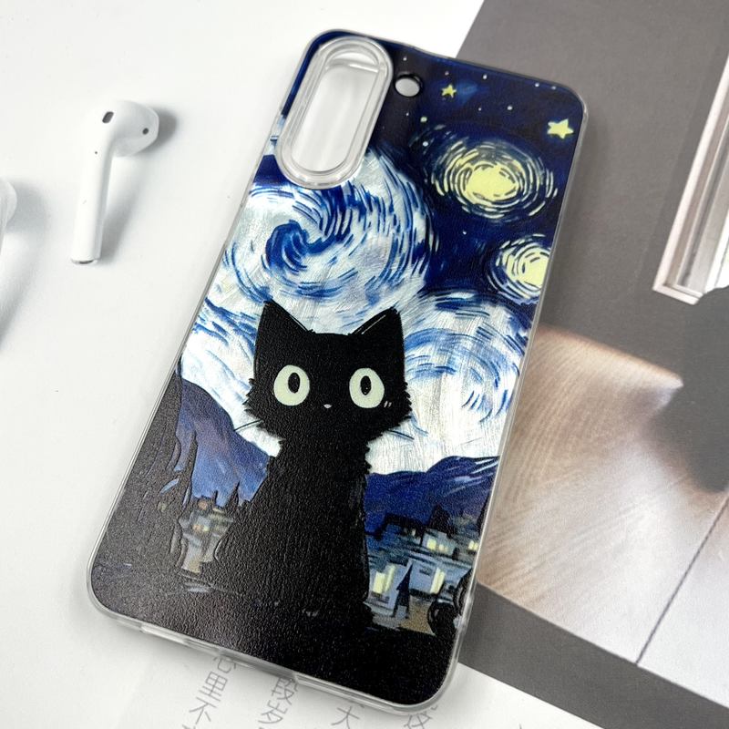 قاب گوشی Galaxy S21 FE سامسونگ Silver Art ضد ضربه Brush طرح ونگوگ کد 476289 - Image 2