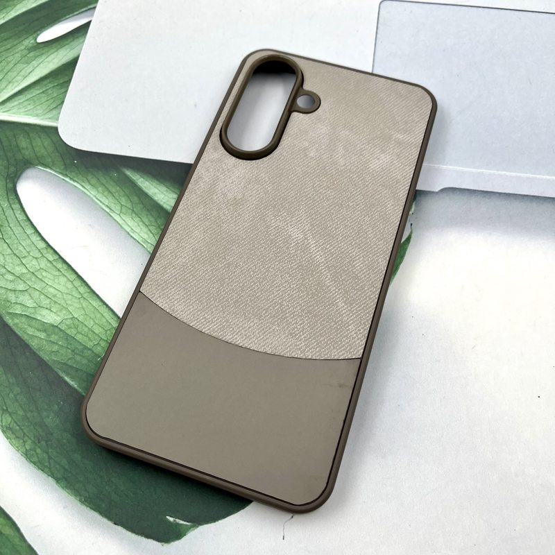 قاب گوشی Galaxy A36 / A56 سامسونگ Velvet Cover چرم مخملی کلاسیک Sof طوسی کد 488360 - Image 2