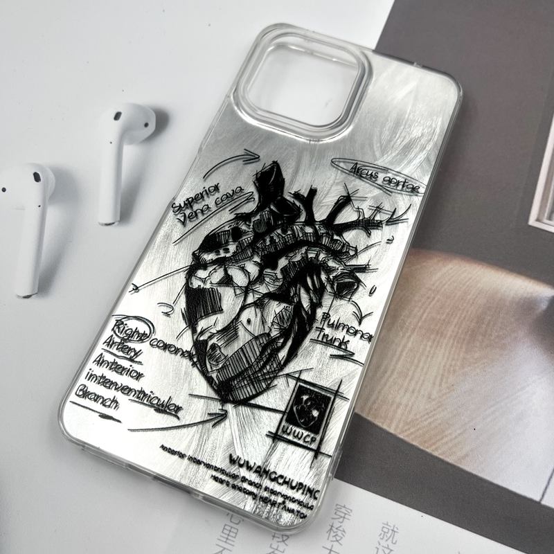 قاب گوشی Xiaomi Mi 11 Lite 4G / Mi 11 Lite 5G / Mi 11 Lite Ne شیائومی Silver Art ضد ضربه Brush طرح قلب کد 501200 - Image 2