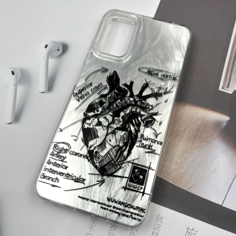 قاب گوشی Poco M3 Pro / Redmi Note 10 5G / Redmi Note 11 SE شیائومی Silver Art ضد ضربه Brush طرح قلب کد 519217 - Image 2
