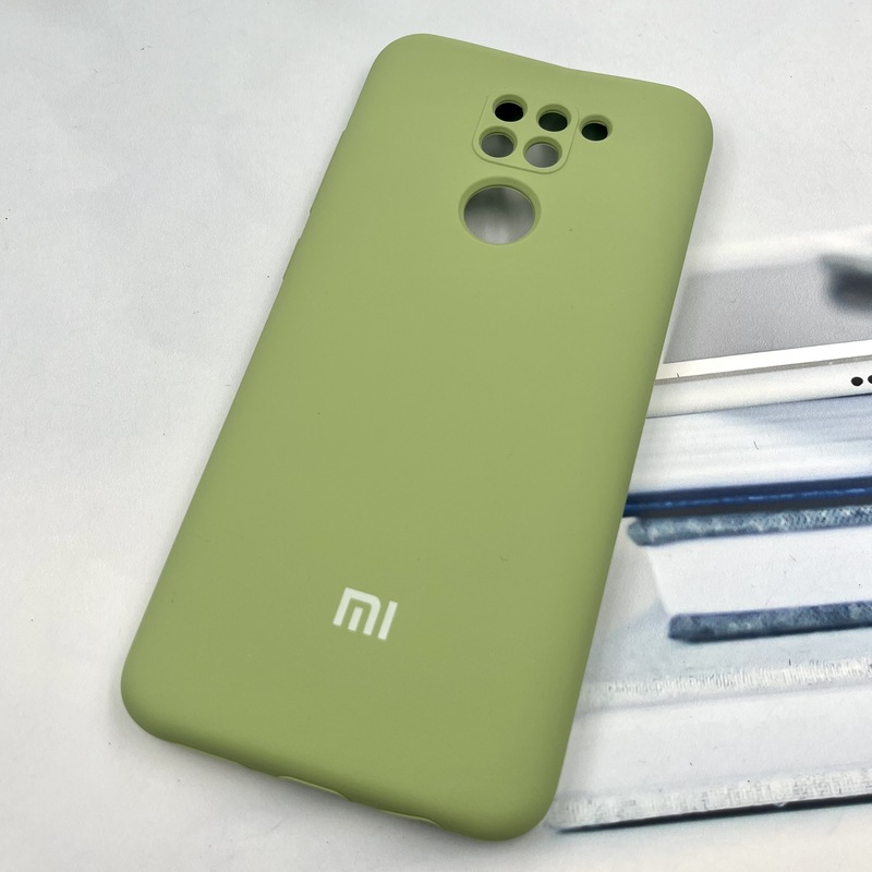 قاب گوشی Redmi Note 9 / Redmi 10X شیائومی سیلیکونی پاک کنی اورجینال داخل پارچه ای محافظ لنز دار رنگ سبز روشن کد 519541 - Image 2