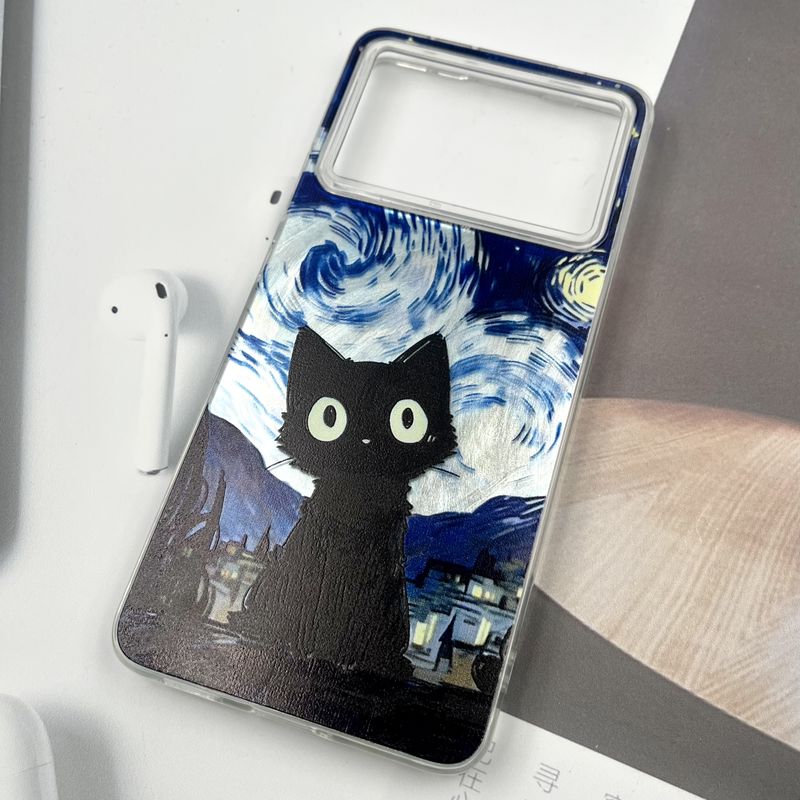 قاب گوشی Poco X6 Pro / Redmi K70E شیائومی Silver Art ضد ضربه Brush طرح ونگوگ کد 519588 - Image 2