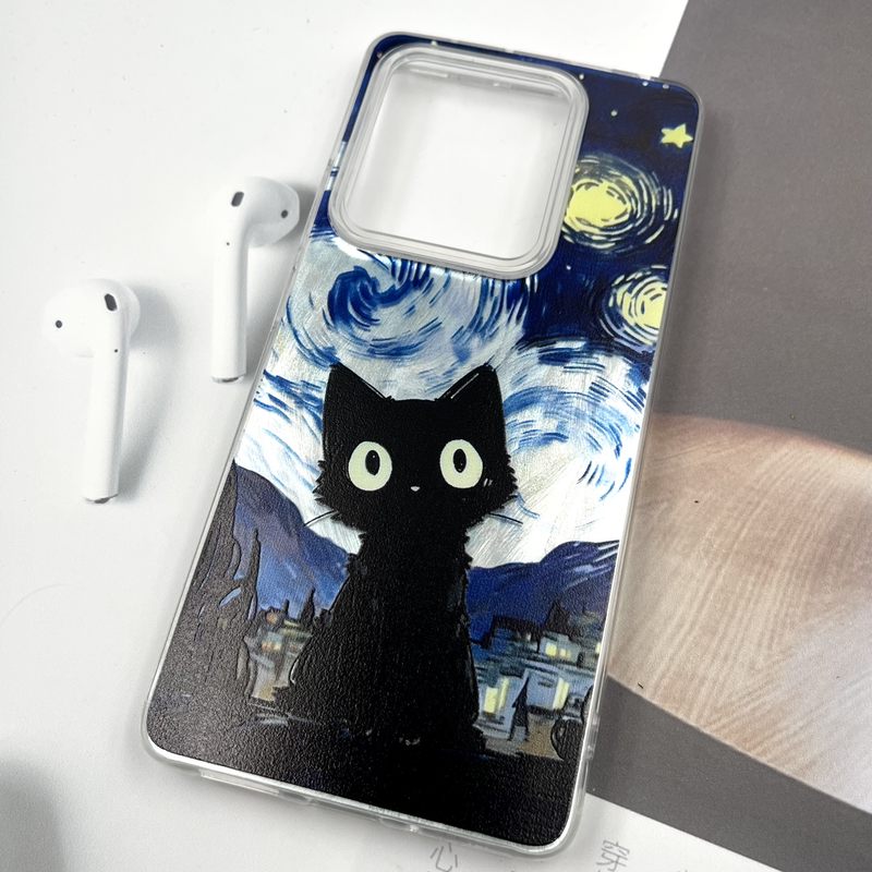 قاب گوشی Redmi Note 14S شیائومی Silver Art ضد ضربه Brush طرح ونگوگ کد 520765 - Image 2