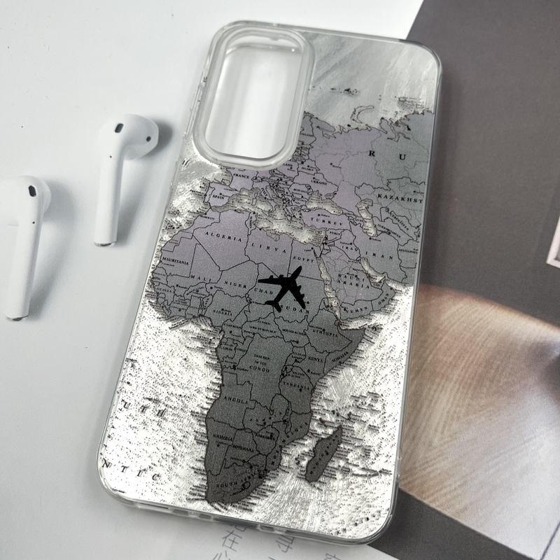 قاب گوشی Galaxy A35 سامسونگ Silver Art ضد ضربه Brush طرح World Fly کد 530372 - Image 2