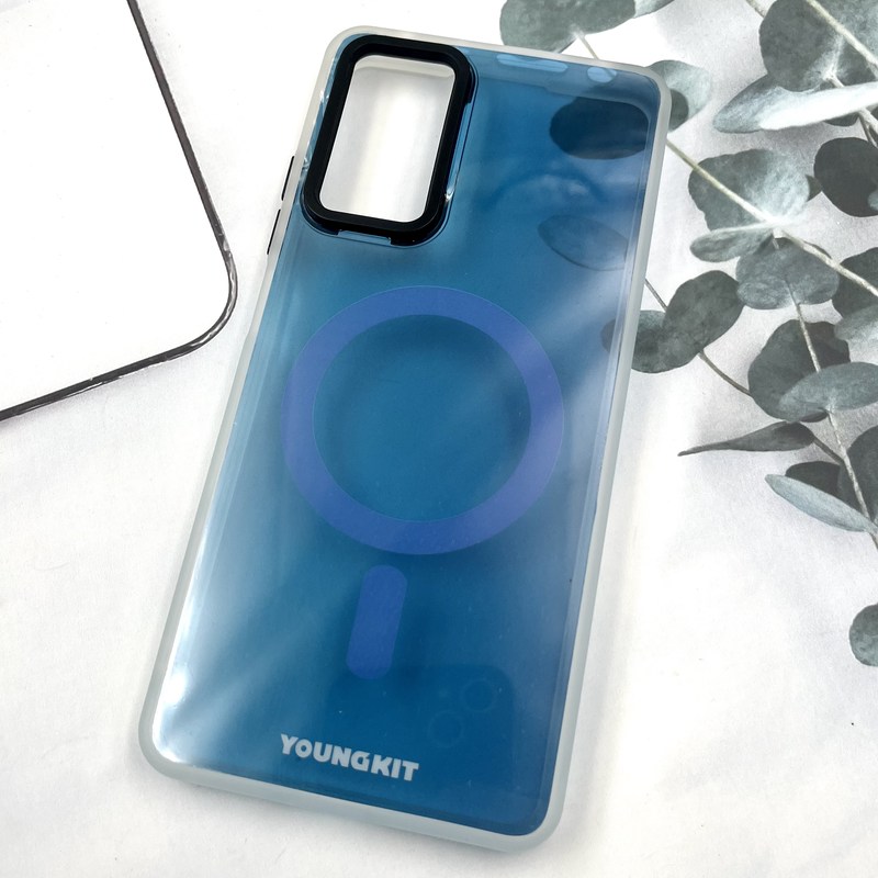 قاب گوشی Redmi Note 11 Pro / Redmi Note 12 Pro 4G شیائومی Youngkit Case طرح مگ سیف Magsafe ایربگ دار لنز برجسته آبی کد 531938 - Image 2