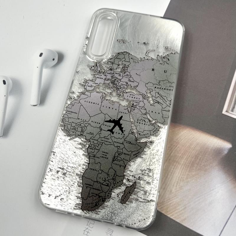قاب گوشی Galaxy A30S / Galaxy A50S / Galaxy A50 سامسونگ Silver Art ضد ضربه Brush طرح World Fly کد 532457 - Image 2