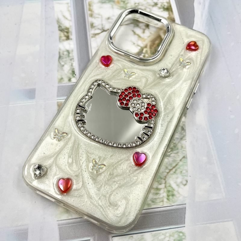 قاب گوشی iPhone 15 Pro Max آیفون Crystal Stone کریستال الماسی طرح برجسته فانتزی سه بعدی آینه دار کد 532860 - Image 2