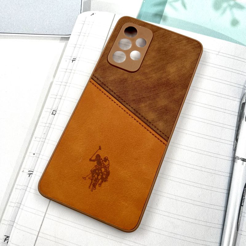 قاب گوشی Galaxy A52 / Galaxy A52S سامسونگ Polo Cover چرم طرح دوخت پولو محافظ لنز دار عسلی کد 541254 - Image 2