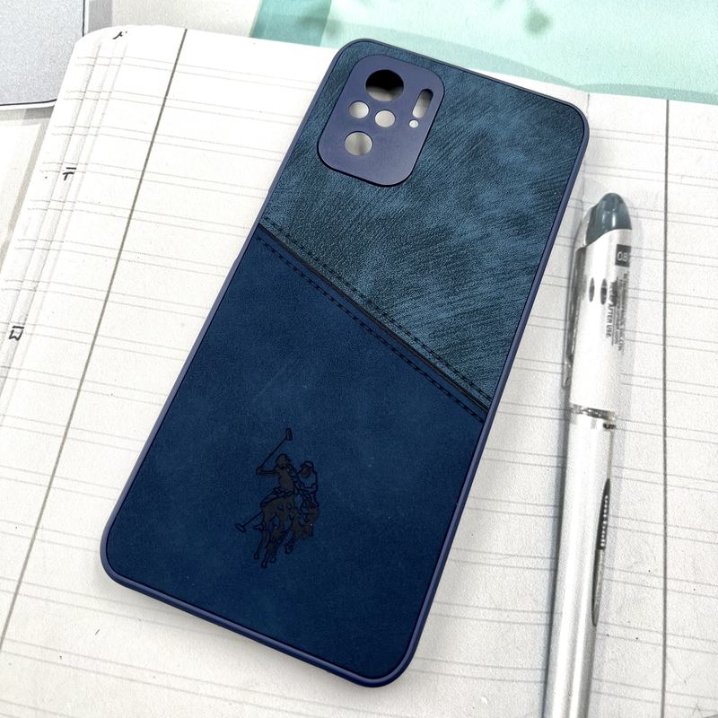 قاب گوشی Redmi Note 10 4G / Redmi Note 10S / Poco M5S شیائومی Polo Cover چرم طرح دوخت پولو محافظ لنز دار سرمه ای کد 550659 - Image 2