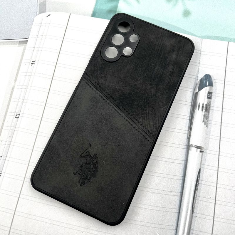 قاب گوشی Galaxy A13 4G / Galaxy A04S سامسونگ Polo Cover چرم طرح دوخت پولو محافظ لنز دار مشکی کد 550881 - Image 2