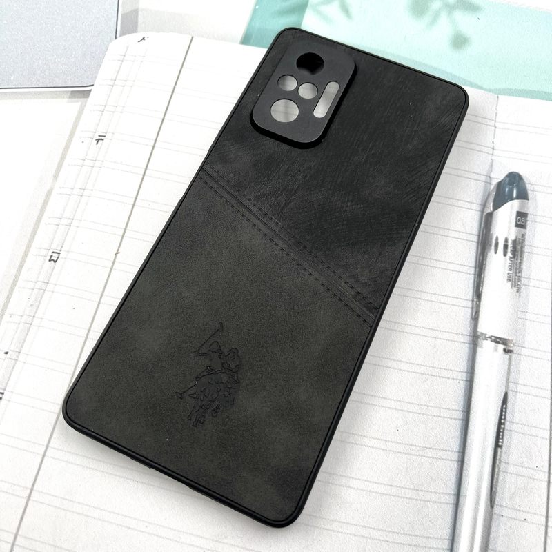 قاب گوشی Redmi Note 10 Pro 4G / Redmi Note 10 Pro Max شیائومی Polo Cover چرم طرح دوخت پولو محافظ لنز دار مشکی کد 551704 - Image 2