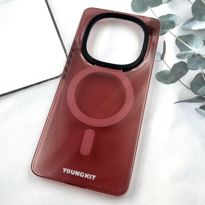 قاب گوشی Redmi Note 14 Pro 4G شیائومی Youngkit Case طرح مگ سیف Magsafe ایربگ دار لنز برجسته گلبهی کد 563191 - Image 2
