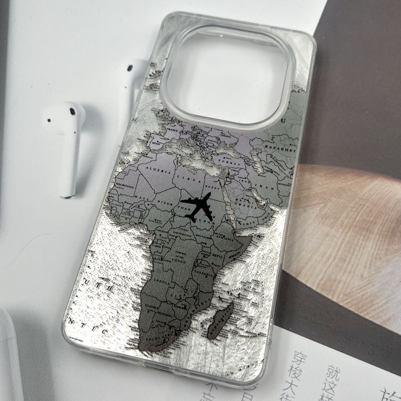 قاب گوشی Redmi Note 14 Pro 4G / Redmi Note 14 Pro 5G / Redmi Note 14 Pro Plus 5G / Poco X7 5G شیائومی Silver Art ضد ضربه Brush طرح World Fly کد 565336 - Image 2