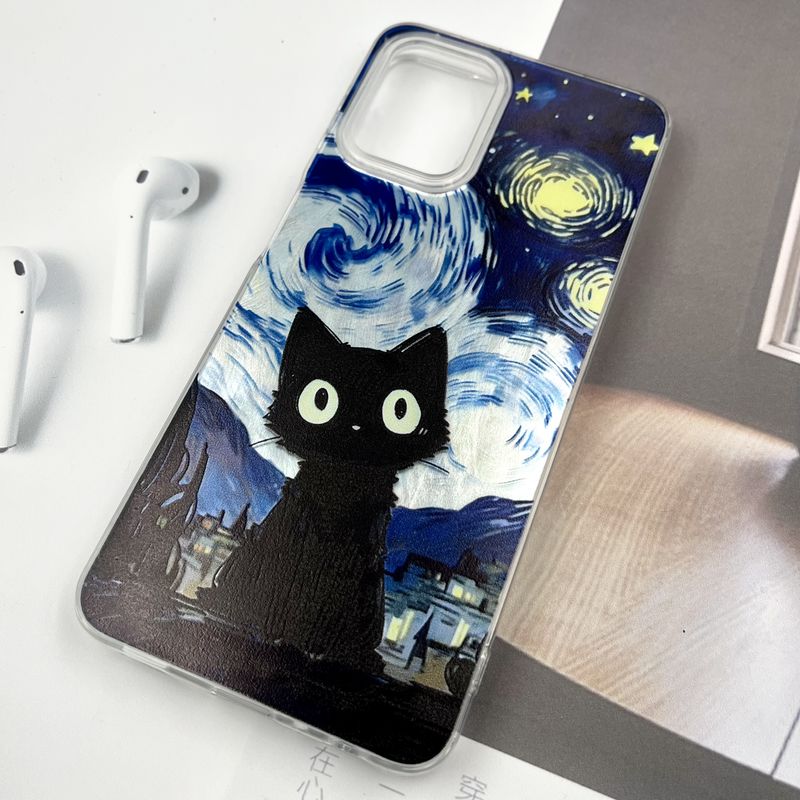 قاب گوشی Galaxy A22 4G / Galaxy M32 4G سامسونگ Silver Art ضد ضربه Brush طرح ونگوگ کد 575803 - Image 2