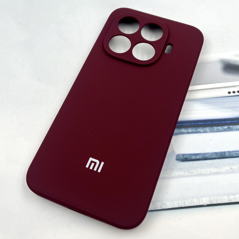 قاب گوشی Xiaomi 15T Pro شیائومی سیلیکونی پاک کنی اورجینال داخل پارچه ای محافظ لنز دار رنگ زرشکی کد 585458 - Image 2