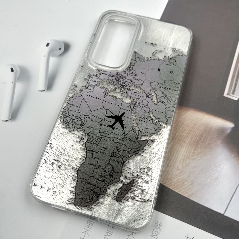 قاب گوشی Galaxy S24 FE سامسونگ Silver Art ضد ضربه Brush طرح World Fly کد 600511 - Image 2