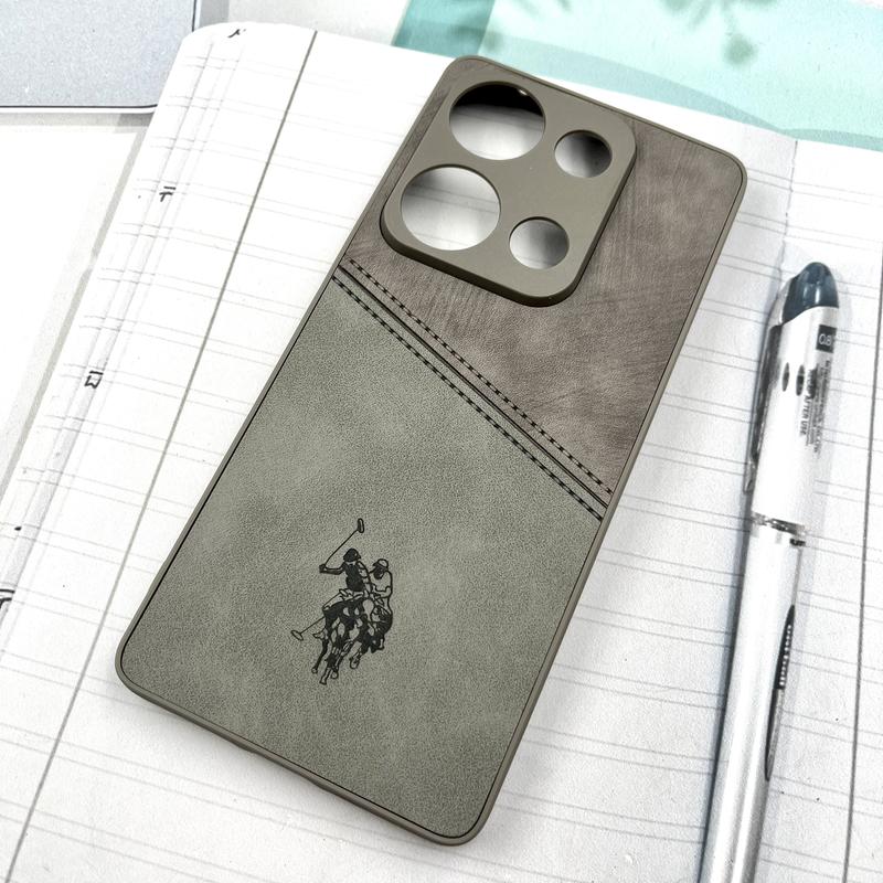 قاب گوشی Redmi Note 14S / Redmi Note 13 Pro 4G / Poco M6 Pro 4G شیائومی Polo Cover چرم طرح دوخت پولو محافظ لنز دار تیتانیوم کد 605363 - Image 2