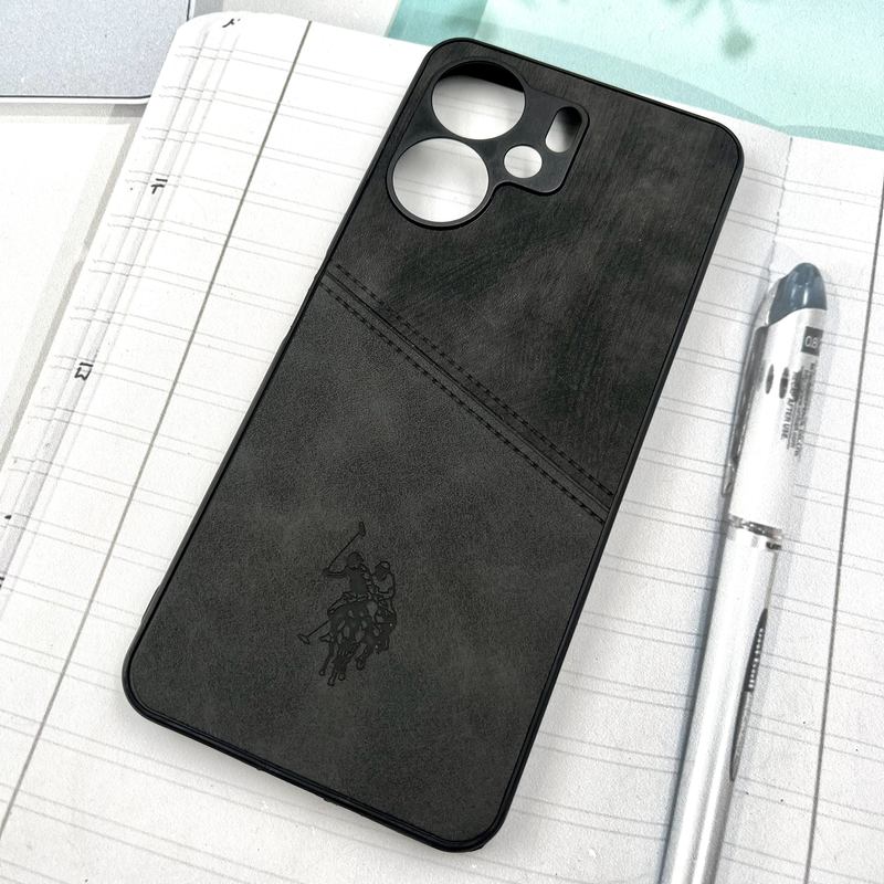 قاب گوشی Redmi 13C / Poco C65 شیائومی Polo Cover چرم طرح دوخت پولو محافظ لنز دار مشکی کد 624525 - Image 2