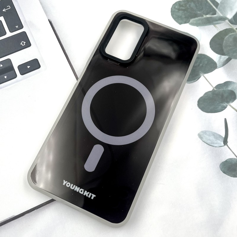 قاب گوشی Poco M3 / Redmi 9T شیائومی Youngkit Case طرح مگ سیف Magsafe ایربگ دار لنز برجسته مشکی کد 631861 - Image 2