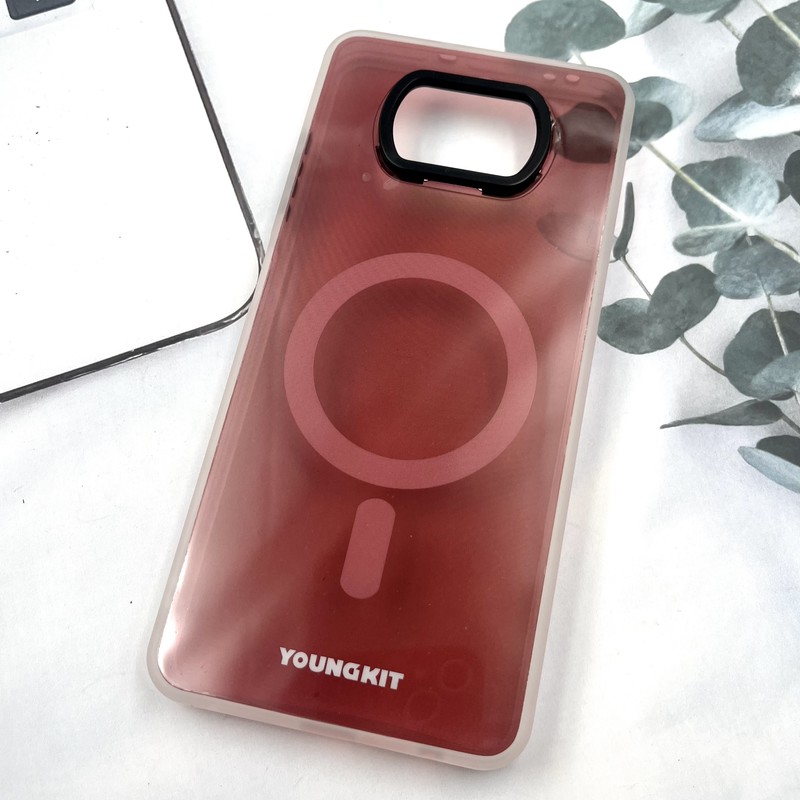 قاب گوشی Poco X3 / Poco X3 NFC / Poco X3 Pro شیائومی Youngkit Case طرح مگ سیف Magsafe ایربگ دار لنز برجسته گلبهی کد 636739 - Image 2