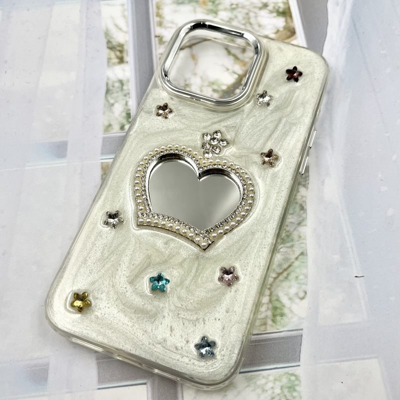 قاب گوشی iPhone 15 Pro Max آیفون Crystal Stone کریستال الماسی طرح برجسته فانتزی سه بعدی آینه دار کد 658120 - Image 2