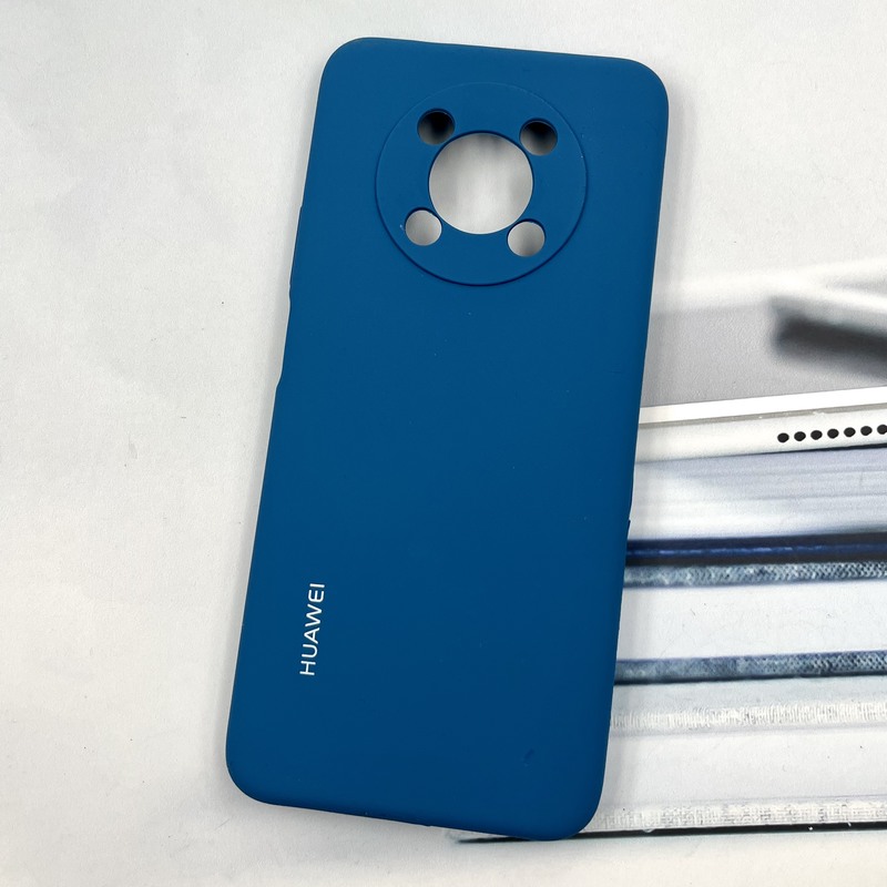 قاب گوشی Huawei Nova Y90 هوآوی سیلیکونی پاک کنی اورجینال داخل پارچه ای محافظ لنز دار رنگ آبی کد 703989 - Image 2