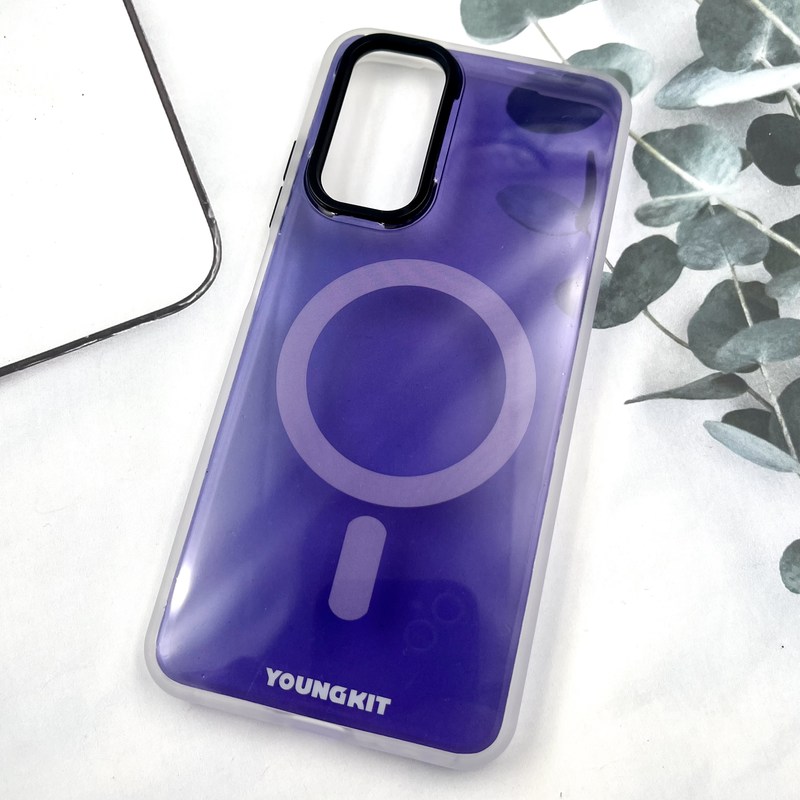 قاب گوشی Redmi Note 11 4G / Redmi Note 11S شیائومی Youngkit Case طرح مگ سیف Magsafe ایربگ دار لنز برجسته بنفش کد 724963 - Image 2