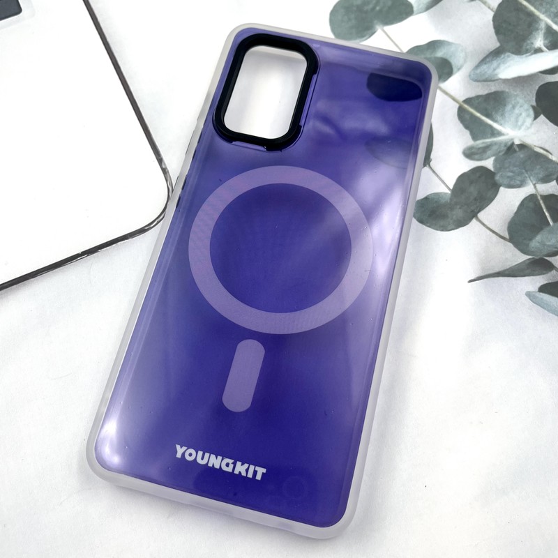 قاب گوشی Galaxy A32 4G سامسونگ Youngkit Case طرح مگ سیف Magsafe ایربگ دار لنز برجسته بنفش کد 728930 - Image 2