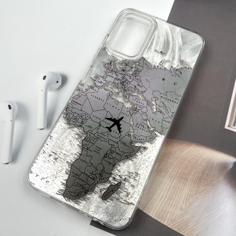 قاب گوشی Galaxy A02S / Galaxy A03S سامسونگ Silver Art ضد ضربه Brush طرح World Fly کد 734928 - Image 2
