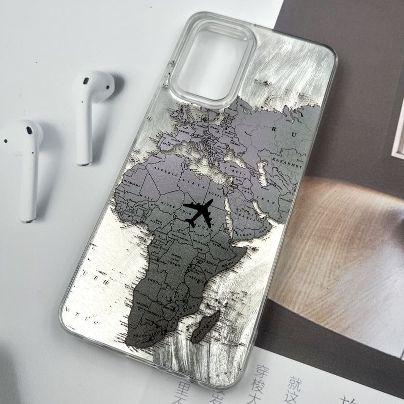 قاب گوشی Galaxy A32 4G سامسونگ Silver Art ضد ضربه Brush طرح World Fly کد 735015 - Image 2