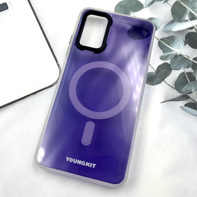 قاب گوشی Poco M3 / Redmi 9T شیائومی Youngkit Case طرح مگ سیف Magsafe ایربگ دار لنز برجسته بنفش کد 740826 - Image 2