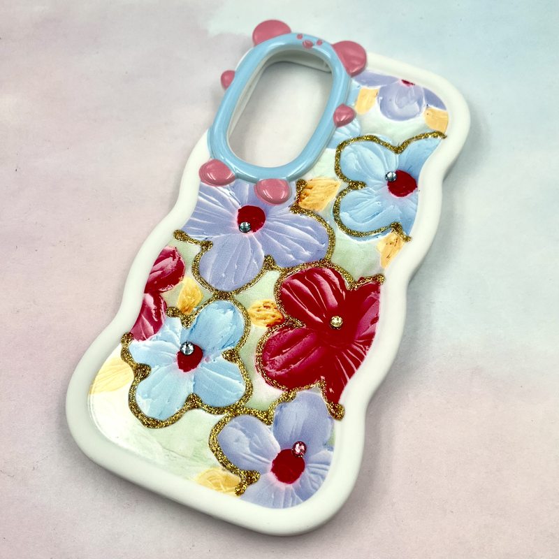 قاب گوشی Galaxy A35 / A55 سامسونگ سیلیکونی Flower Case طرح گل نگین برجسته ایربگ دار کد 747371 - Image 2