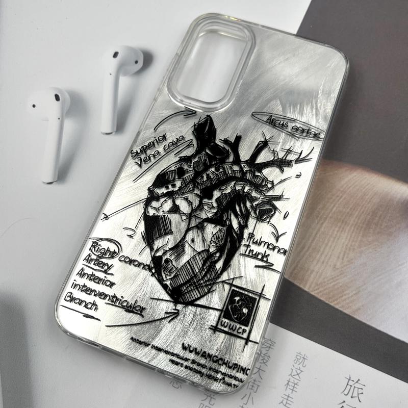 قاب گوشی Galaxy A25 سامسونگ Silver Art ضد ضربه Brush طرح قلب کد 751516 - Image 2
