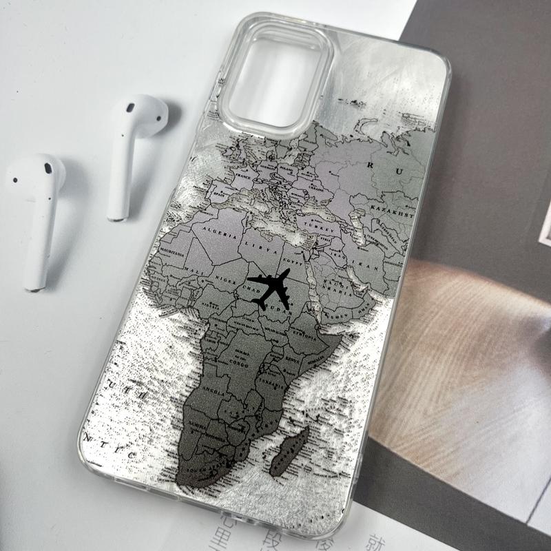 قاب گوشی Galaxy A13 4G / Galaxy A04S سامسونگ Silver Art ضد ضربه Brush طرح World Fly کد 764402 - Image 2